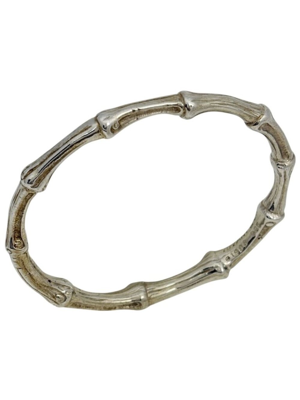Tiffany & Co Bangle Bamboo 925 Sterling Silver Bracelet